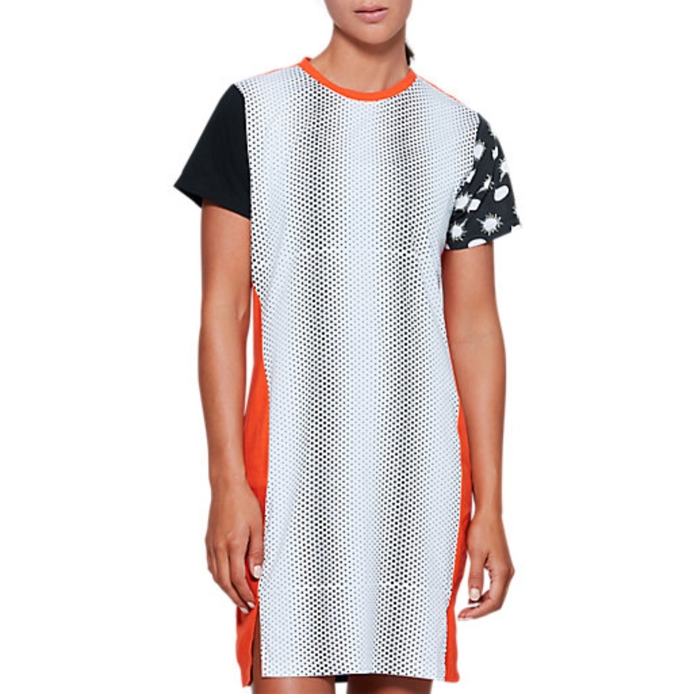 Asics T-shirt Dress Activewear Happy Chaos Sz S